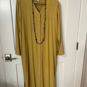 The Limited Raw silk dress with side slits